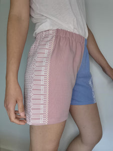 Shorts, Lyserød/blå - str. S/M