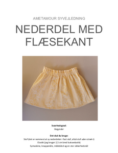 Nederdel med flæsekant, syvejledning